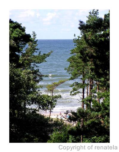 nuobirutes Palanga, Lithuania, 2005. Look at the Baltic sea from the legendary hill of Birute, the famous wife of Lithuanian duke Kestutis.